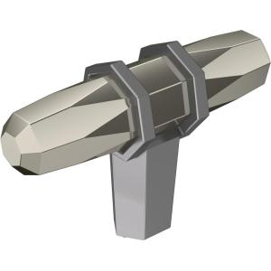 Amerock | Cabinet Knob | Black Bronze/Satin Nickel | 2-1/2 inch (64 mm) Length | London | 1 Pack | Drawer Knob | Cabinet Hardware(Polished Nickel/Black Chrome)