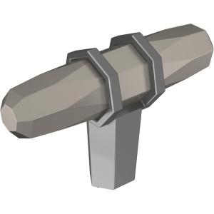 Amerock | Cabinet Knob | Black Bronze/Satin Nickel | 2-1/2 inch (64 mm) Length | London | 1 Pack | Drawer Knob | Cabinet Hardware(Satin Nickel/Black Chrome)