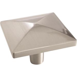 Amerock | Cabinet Knob | Champagne Bronze | 1-1/2 inch (38 mm) Length | Extensity | 1 Pack | Drawer Knob | Cabinet Hardware(Satin Nickel)