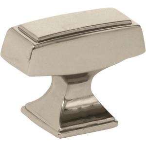 Amerock | Cabinet Knob | Champagne Bronze | 1-1/2 inch (38 mm) Length | Mulholland | 1 Pack | Drawer Knob | Cabinet Hardware(Polished Nickel)