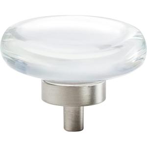 Amerock | Cabinet Knob | Clear/Oil-Rubbed Bronze | 1-3/4 inch (44 mm) Diameter | Glacio | 1 Pack | Drawer Knob | Cabinet Hardware(Clear/Satin Nickel)