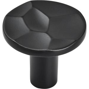 Amerock | Cabinet Knob | Golden Champagne | 1-3/16 inch (30 mm) Diameter | Kamari | 1 Pack | Drawer Knob | Cabinet Hardware(Matte Black)