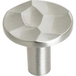 Amerock | Cabinet Knob | Golden Champagne | 1-3/16 inch (30 mm) Diameter | Kamari | 1 Pack | Drawer Knob | Cabinet Hardware(Satin Nickel)