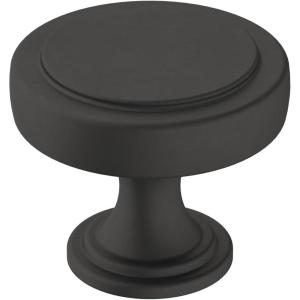 Amerock | Cabinet Knob | Matte Black | 1-1/2 inch (38 mm) Diameter | Exceed | 1 Pack | Drawer Knob | Cabinet Hardware(Matte Black)