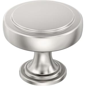 Amerock | Cabinet Knob | Matte Black | 1-1/2 inch (38 mm) Diameter | Exceed | 1 Pack | Drawer Knob | Cabinet Hardware(Polished Nickel)