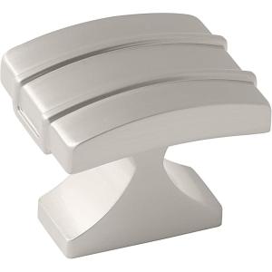 Amerock | Cabinet Knob | Matte Black | 1-1/2 inch (38 mm) Length | Davenport | 1 Pack | Drawer Knob | Cabinet Hardware(Satin Nickel)