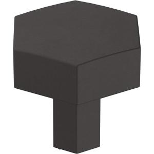 Amerock | Cabinet Knob | Matte Black | 1-1/4 inch (32 mm) Diameter | Caliber | 1 Pack | Drawer Knob | Cabinet Hardware(Matte Black)