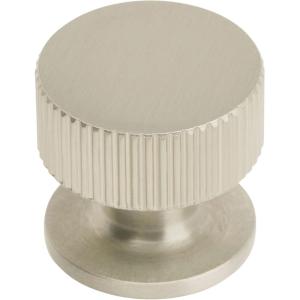 Amerock | Cabinet Knob | Matte Black | 1-1/4 inch (32 mm) Diameter | Carrigan | 1 Pack | Drawer Knob | Cabinet Hardware(Silver Champagne)