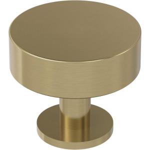 Amerock | Cabinet Knob | Matte Black | 1-1/4 inch (32 mm) Diameter | Radius | 1 Pack | Drawer Knob | Cabinet Hardware(Golden Champagne)