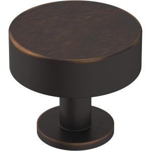 Amerock | Cabinet Knob | Matte Black | 1-1/4 inch (32 mm) Diameter | Radius | 1 Pack | Drawer Knob | Cabinet Hardware(Oil Rubbed Bronze)