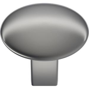 Amerock | Cabinet Knob | Matte Black | 1-1/4 inch (32 mm) Diameter | Riva | 1 Pack | Drawer Knob | Cabinet Hardware(Polished Chrome)