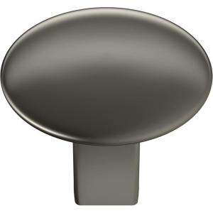 Amerock | Cabinet Knob | Matte Black | 1-1/4 inch (32 mm) Diameter | Riva | 1 Pack | Drawer Knob | Cabinet Hardware(Polished Nickel)