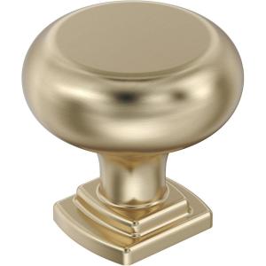 Amerock | Cabinet Knob | Matte Black | 1-1/4 inch (32 mm) Diameter | Surpass | 1 Pack | Drawer Knob | Cabinet Hardware(Golden Champagne)