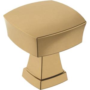 Amerock | Cabinet Knob | Matte Black | 1-1/4 inch (32 mm) Length | Stature | 1 Pack | Drawer Knob | Cabinet Hardware(Champagne Bronze)