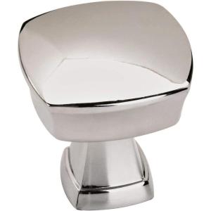 Amerock | Cabinet Knob | Matte Black | 1-1/4 inch (32 mm) Length | Stature | 1 Pack | Drawer Knob | Cabinet Hardware(Polished Chrome)