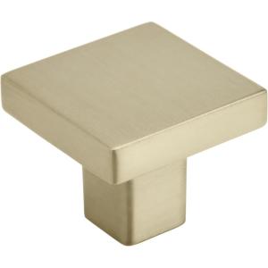 Amerock | Cabinet Knob | Matte Black | 1-3/16 inch (30 mm) Length | Monument | 1 Pack | Drawer Knob | Cabinet Hardware(Golden Champagne)