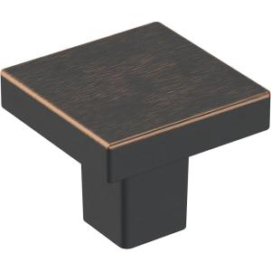 Amerock | Cabinet Knob | Matte Black | 1-3/16 inch (30 mm) Length | Monument | 1 Pack | Drawer Knob | Cabinet Hardware(Oil Rubbed Bronze)