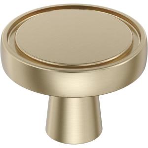 Amerock | Cabinet Knob | Matte Black | 1-3/8 inch (35 mm) Diameter | Destine | 1 Pack | Drawer Knob | Cabinet Hardware(Golden Champagne)