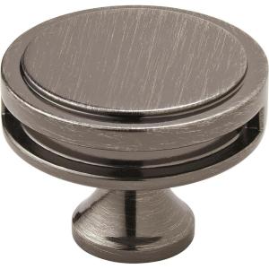 Amerock | Cabinet Knob | Matte Black | 1-3/8 inch (35 mm) Diameter | Oberon | 1 Pack | Drawer Knob | Cabinet Hardware(Gunmetal)