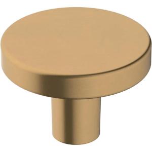 Amerock | Cabinet Knob | Matte Black | 1-3/8 inch (35 mm) Diameter | Versa | 1 Pack | Drawer Knob | Cabinet Hardware(Champagne Bronze)