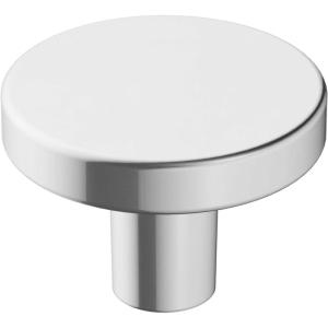 Amerock | Cabinet Knob | Matte Black | 1-3/8 inch (35 mm) Diameter | Versa | 1 Pack | Drawer Knob | Cabinet Hardware(Polished Chrome)