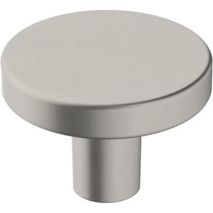 Amerock | Cabinet Knob | Matte Black | 1-3/8 inch (35 mm) Diameter | Versa | 1 Pack | Drawer Knob | Cabinet Hardware(Satin Nickel)