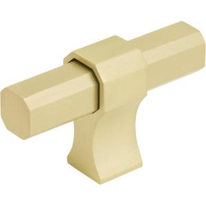 Amerock | Cabinet Knob | Matte Black | 2-3/8 inch (60 mm) Length | Remington | 1 Pack | Drawer Knob | Cabinet Hardware(Matte Gold)