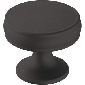 Amerock | Cabinet Knob | Oil Rubbed Bronze | 1-1/4 inch (32 mm) Diameter | Renown | 1 Pack | Drawer Knob | Cabinet Hardware(Matte Black)