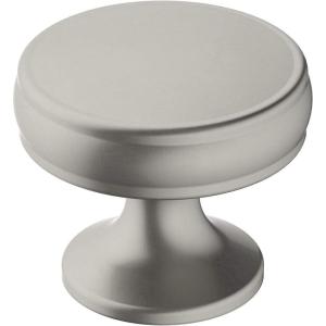 Amerock | Cabinet Knob | Oil Rubbed Bronze | 1-1/4 inch (32 mm) Diameter | Renown | 1 Pack | Drawer Knob | Cabinet Hardware(Satin Nickel)