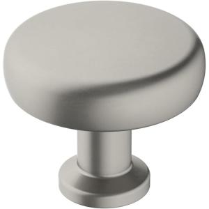 Amerock | Cabinet Knob | Polished Chrome | 1-1/4 inch (32 mm) Diameter | Factor | 1 Pack | Drawer Knob | Cabinet Hardware(Satin Nickel)