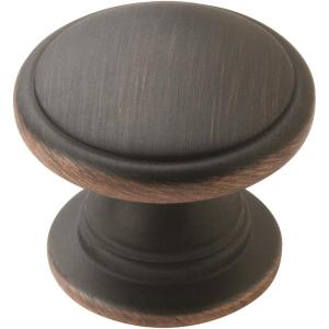 Amerock | Cabinet Knob | Polished Chrome | 1-1/4 inch (32 mm) Diameter | Ravino | 1 Pack | Drawer Knob | Cabinet Hardware(Oil Rubbed Bronze)