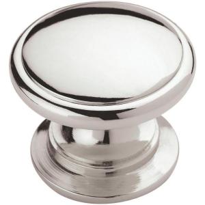 Amerock | Cabinet Knob | Polished Chrome | 1-1/4 inch (32 mm) Diameter | Ravino | 1 Pack | Drawer Knob | Cabinet Hardware(Polished Chrome)