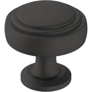 Amerock | Cabinet Knob | Polished Chrome | 1-1/4 inch (32 mm) Diameter | Winsome | 1 Pack | Drawer Knob | Cabinet Hardware(Matte Black)