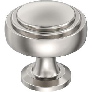 Amerock | Cabinet Knob | Polished Chrome | 1-1/4 inch (32 mm) Diameter | Winsome | 1 Pack | Drawer Knob | Cabinet Hardware(Polished Nickel)