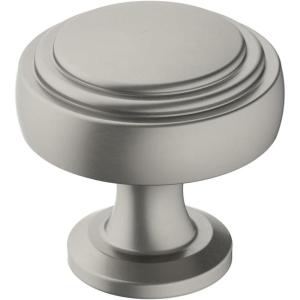 Amerock | Cabinet Knob | Polished Chrome | 1-1/4 inch (32 mm) Diameter | Winsome | 1 Pack | Drawer Knob | Cabinet Hardware(Satin Nickel)