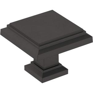 Amerock | Cabinet Knob | Polished Chrome | 1-1/4 inch (32 mm) Length | Appoint | 1 Pack | Drawer Knob | Cabinet Hardware(Matte Black)