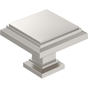 Amerock | Cabinet Knob | Polished Chrome | 1-1/4 inch (32 mm) Length | Appoint | 1 Pack | Drawer Knob | Cabinet Hardware(Polished Nickel)