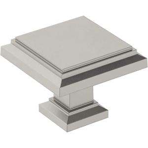 Amerock | Cabinet Knob | Polished Chrome | 1-1/4 inch (32 mm) Length | Appoint | 1 Pack | Drawer Knob | Cabinet Hardware(Satin Nickel)