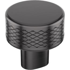 Amerock | Cabinet Knob | Polished Nickel/Stainless Steel | 2-5/8 inch (67 mm) Length | Esquire | 1 Pack | Drawer Knob | Cabinet Hardware(Gunmetal)
