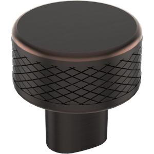 Amerock | Cabinet Knob | Polished Nickel/Stainless Steel | 2-5/8 inch (67 mm) Length | Esquire | 1 Pack | Drawer Knob | Cabinet Hardware(Oil Rubbed Bronze)