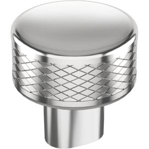 Amerock | Cabinet Knob | Polished Nickel/Stainless Steel | 2-5/8 inch (67 mm) Length | Esquire | 1 Pack | Drawer Knob | Cabinet Hardware(Polished Chrome)