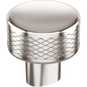 Amerock | Cabinet Knob | Polished Nickel/Stainless Steel | 2-5/8 inch (67 mm) Length | Esquire | 1 Pack | Drawer Knob | Cabinet Hardware(Polished Nickel)