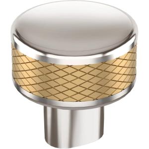 Amerock | Cabinet Knob | Polished Nickel/Stainless Steel | 2-5/8 inch (67 mm) Length | Esquire | 1 Pack | Drawer Knob | Cabinet Hardware(Polished Nickel/Champagne Bronze)