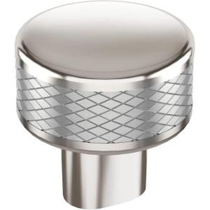 Amerock | Cabinet Knob | Polished Nickel/Stainless Steel | 2-5/8 inch (67 mm) Length | Esquire | 1 Pack | Drawer Knob | Cabinet Hardware(Polished Nickel/Stainless Steel)