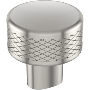 Amerock | Cabinet Knob | Polished Nickel/Stainless Steel | 2-5/8 inch (67 mm) Length | Esquire | 1 Pack | Drawer Knob | Cabinet Hardware(Satin Nickel)
