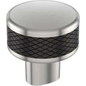 Amerock | Cabinet Knob | Polished Nickel/Stainless Steel | 2-5/8 inch (67 mm) Length | Esquire | 1 Pack | Drawer Knob | Cabinet Hardware(Satin Nickel/Oil-Rubbed Bronze)
