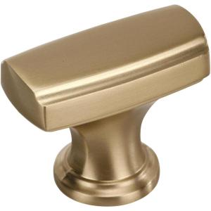 Amerock | Cabinet Knob | Satin Nickel | 1-3/8 inch (35 mm) Length | Highland Ridge | 1 Pack | Drawer Knob | Cabinet Hardware(Golden Champagne)