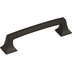Amerock | Cabinet Pull | Black Bronze | 3-3/4 inch (96 mm) Center to Center | Mulholland | 1 Pack | Drawer Pull | Drawer Handle | Cabinet Hardware(Black Bronze)