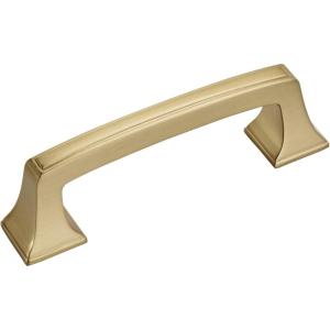 Amerock | Cabinet Pull | Black Bronze | 3-3/4 inch (96 mm) Center to Center | Mulholland | 1 Pack | Drawer Pull | Drawer Handle | Cabinet Hardware(Champagne Bronze)