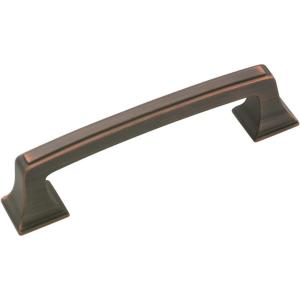 Amerock | Cabinet Pull | Black Bronze | 3-3/4 inch (96 mm) Center to Center | Mulholland | 1 Pack | Drawer Pull | Drawer Handle | Cabinet Hardware(Oil Rubbed Bronze)